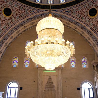 China Traditional Mosque Lighting Large Chandelier For Church Decoration Mosque Lamp Large Chandelier Pendant Lamp Project Light for sale