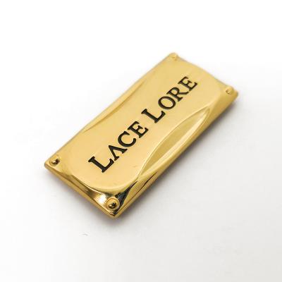 China Metal Accessories Label Customize Name Plate Metal Logo For Bags for sale