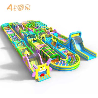 China Popular Design  Obstacle Course Jumping Castle For Kids Inflatable Bouncer Inflatable Obstacle Course for sale