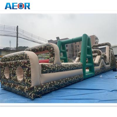 China inflatable PVC Camouflage jumping obstacle  backyard inflatable obstacle course for sale