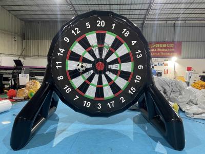 China 6ft PVC Inflatable Football Dart Board Blue Soccer Dart For Giant Yard Games for sale