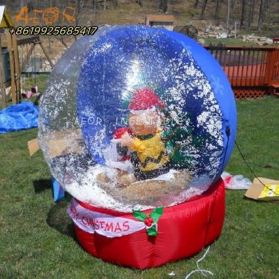 China Inflatable human size snow globe Christmas inflatable snow globe for outdoor for sale