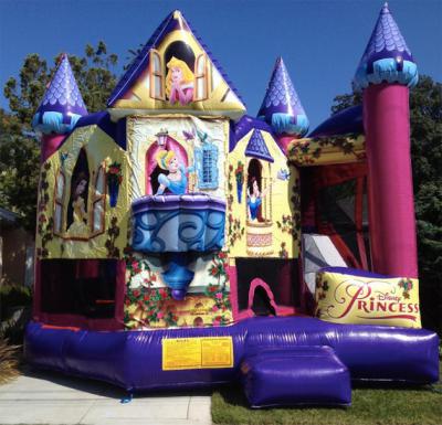 Cina Disney Princess Bounce House Jumping Castle Rosa gonfiabile castello di scivolo per la festa in vendita