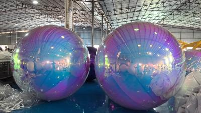 China Outdoor Pvc Hanging Inflatable Mirror Balloon Giant Inflatable Silver Mirror Ball Decoration for sale