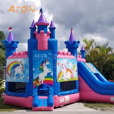 China Commercial Unicornio Inflable Combo Bounce Slide Castillo Rebotador En Venta en venta