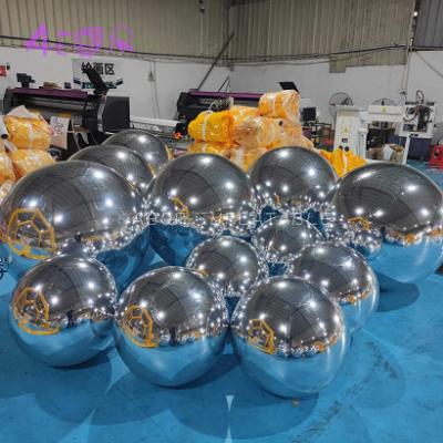 China Inflatable Mirror Balls Sphere PVC Large Reflective Mirror Balloon Big Shiny Ball For Disco Christmas Wedding Party for sale