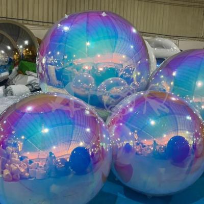 China Big Shiny Giant Customized Pvc Inflatable Ball Decorative Inflatable Mirror Ball Balloons for sale