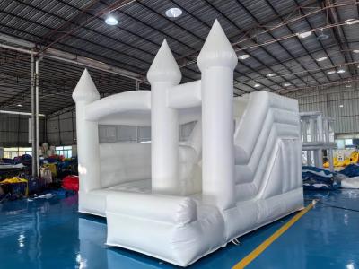 China OEM inflável PVC Kids Bouncy Castle 13FT Casa de salto branco para casamentos e aniversários com preço de fábrica. à venda