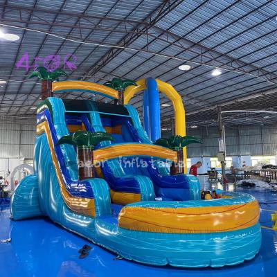 China hot sale blue crush water slides backyard inflatable commercial water slide for kids for sale