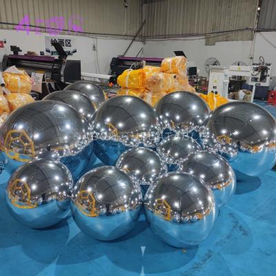 China Decorative Inflatable Mirror Ball Outdoor Inflatable Reflective Balloon for sale