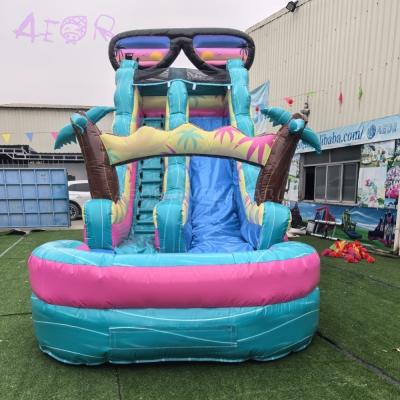 China Giant 9x3m Inflatable Waterslide Customized Size Inflatable PVC Water Slide For Kids And Adults for sale