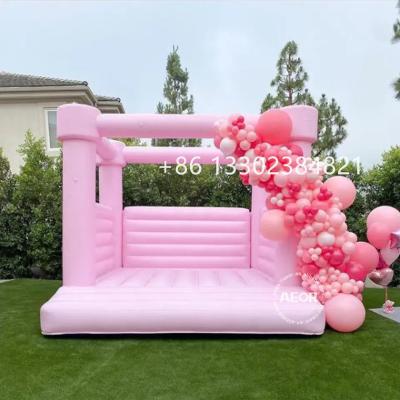 China Commercial Grade Light Pastel Color Bounce House Inflatable Jumping White Bouncy for sale