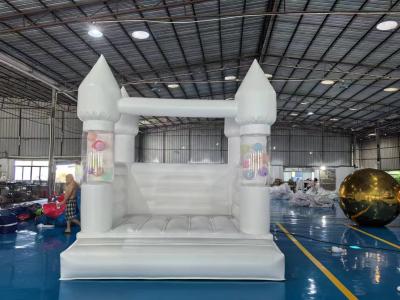 China Commercial PVC Rental Inflatable Jumper White Bouncy Castle 8x8 Bouncer For Sale for sale