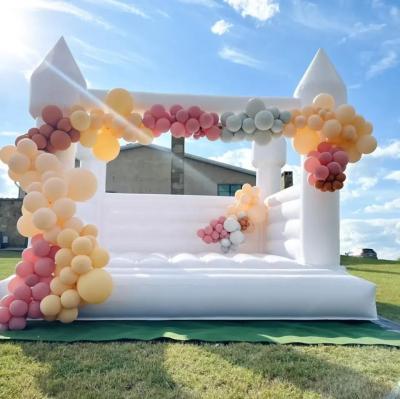 China 13x13 Hot sale commercial PVC blow up white inflatable bounce house jumping castle for kids wedding bouncer for sale