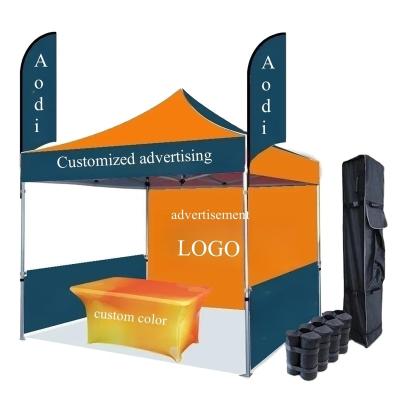 China Custom printed 10x10 logo advertising exhibition tent outdoor aluminum commercial pavilion awning custom printed tent for sale