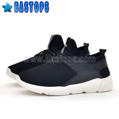 China Cheapest Brand High Quality Flyknit Breathable Mesh Running Sports Shoes Slip On Sneakers For Men for sale