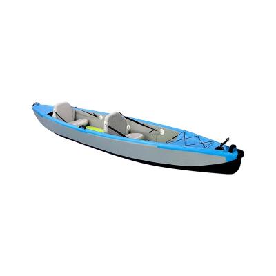 China Professional Factory Made 2 Person PVC Inflatable Kayak Boat With Paddles Pump Up Accessories for sale