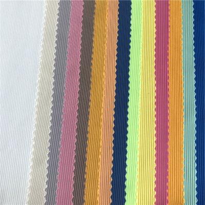 China Stretch Micro Touch Fabric And Textiles Ice FDY Rib Knitting Fabric 2*2 For T Shirts , Dresses for sale