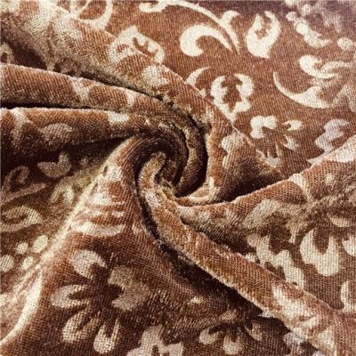 China Tear-resistant 100% Polyester Embossed Velvet Fabric For Garment, Upholstery for sale