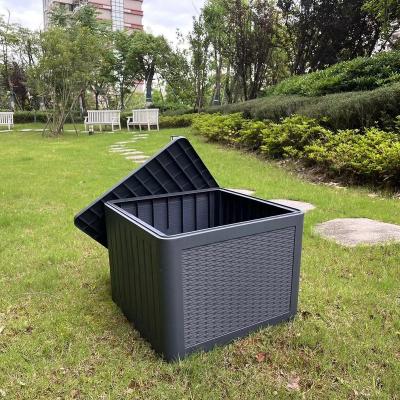 China Easy To Assmelble Outdoor Resin Patio Furniture With Hidden Side Storage Table for sale