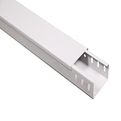 China Steel Ce Listed Hanging 300x100mm Flexible White Flame Retardant High Quality Steel Powder Coated Cable Trays, Electrical Cable Trunking for sale