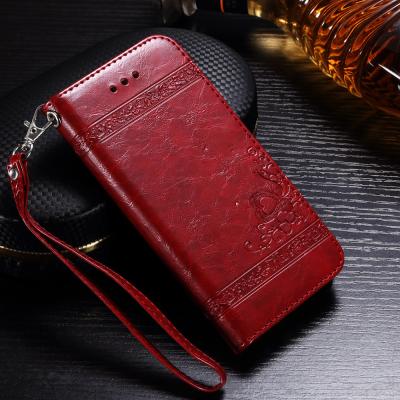 China Press - Flower 2 In 1 Wallet Case For Iphone 7 Plus With Three ID Card Slot for sale