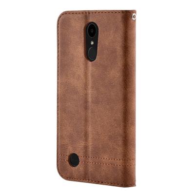 China Book Cover Vintage LG K10 Leather Case , Soft PU Leather Flip Cover For Business for sale