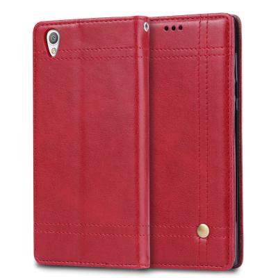 China Brief Business Sony L Flip Cover , Wallet Stand Protective Leather Case for sale