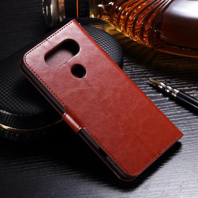 China Protective LG Leather Case for LG V20 Handmade Folio Style Side - Open With Hole for sale