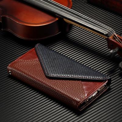 China Contrast Color IPhone Leather Wallet Case Envelope Style No Scratch 96.3g for sale