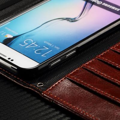 China Envelop Style Samsung Leather Wallet Case For Galaxy S7 Litchi Drop Protection for sale