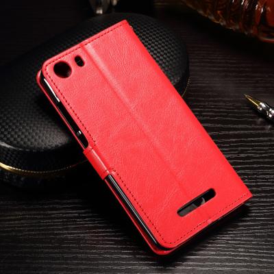 China Dirt Proof Cell Phone Leather Wallet Case Wiko Lenny 3 Flip Cover Slim Design for sale