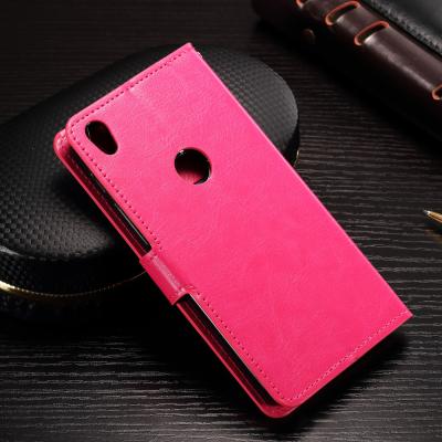 China Alcatel Shine Lite Leather Alcatel Wallet Case Crazy Horse With Slot Function for sale