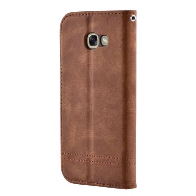 China Two Card Slot Samsung Leather Wallet Case For Samsung A5 Brief Business for sale