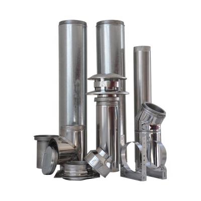 China Modern Single Wall Flue Pipe Elbow 80mm 90 Degree Tee Rain Hood Kit Flue Pipe Chimney, Pellet Stove Pipes for sale