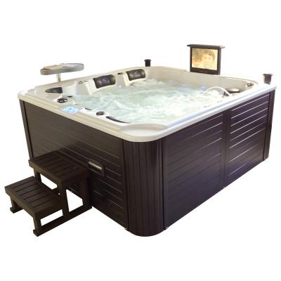 China Free Standing 140 Tailpipes Outdoor Whirlpool Spa Europe Balboa Hot Tub With Jacuzzier Function for sale