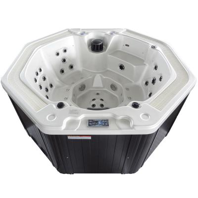 China Freestanding 7 octagonal people overflow spa whirlpool for sale