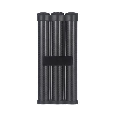 China Luxury Stylish carbon fiber 3 cigars packaging tube portable case with humidifier for sale