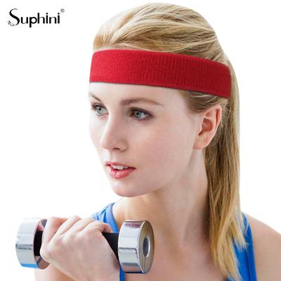 China Terylene Suphini Customized Running Logo Fitness Basketball Sports Towel Hair Band Comfortable Sweat Hair Bands for sale