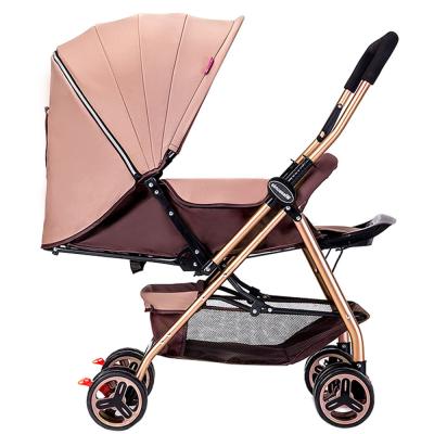 China Carry Baby Luxury Baby Stroller Stainless Steel Frame Canopy 360 Rotating Wheels Half Large for sale