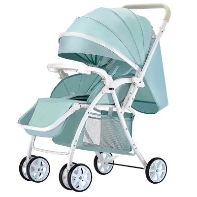 China Carry Baby Cheap Baby Stroller Good Stainless Steel Frame Oxford Canopy Baby Pram for sale