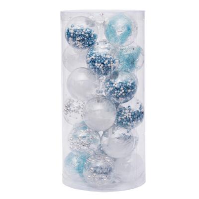 China 24pcs 6cm Christmas Clear Plastic Transparent Ball Ornaments PET Ornaments Ornaments Bulk for sale