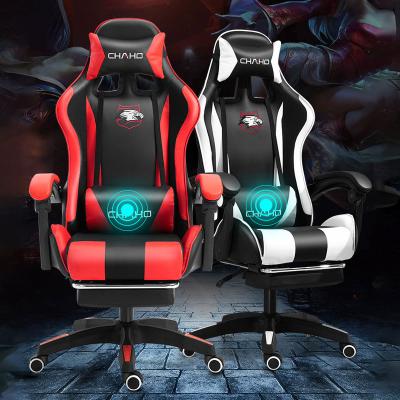 China Hot Selling PU Scorpion Gaming Chair Office Swivel Chair Cooling Red-pink Leather Gaming Chair With Footrest And Massage for sale