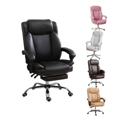 China Swivel Chair Leather Furniture Computer Chair Adjustable (Height) Home Office Recliner Boss Rotation Chair for sale