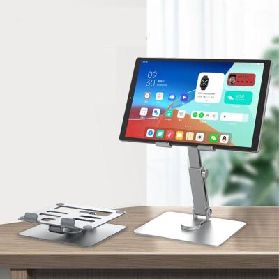 China Aluminum Alloy Adjustable Foldable Adjustable Tablet PC Stand Notebook iPad Stand Holder (Waist) Phone Holder Stand for sale