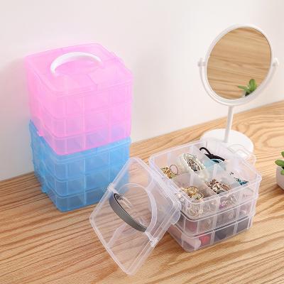 China 6 Grids Plastic Container Organizer Jewelry Plastic Storage Box Storage Box Storage Containers for sale