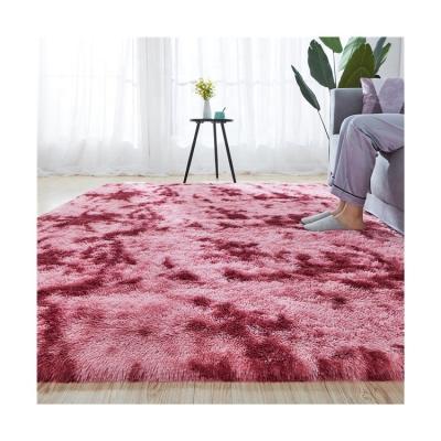 China Fluffy GrippFloor Mats Luxury Tie-Dye Shaggy Carpets Washable Modern Soft Plush Blankets Protector For Living Room Bedroom for sale