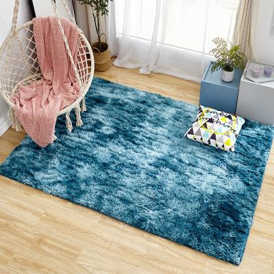 China Fluffy GrippFloor Mats Luxury Tie-Dye Shaggy Carpets Washable Modern Soft Plush Blankets Protector For Living Room Bedroom for sale