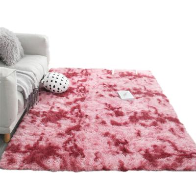 China Customization Plush Washable Knot Dyed Living Room Rug Anti-skidding Backing Customization Skin-Friendly Carpet for sale