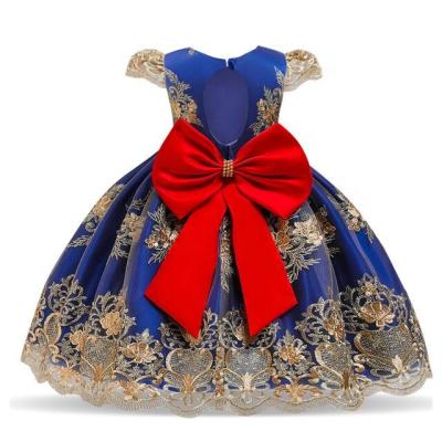 China Dry Cleaning Lace Up Baby Toddler Dress Big Bow Baptism Dress For Girls Year Birthday Party Wedding Dress Baby Clothes Fluffy Tutu Dress for sale